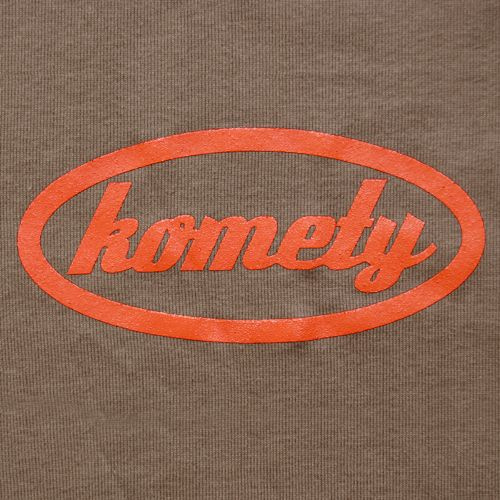 KOMETY - logo pomarańczowe (damska brąz)